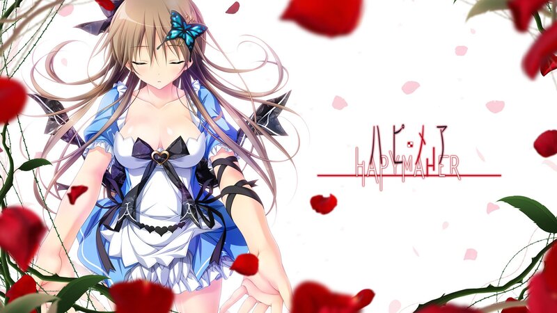 anime girl with roses
