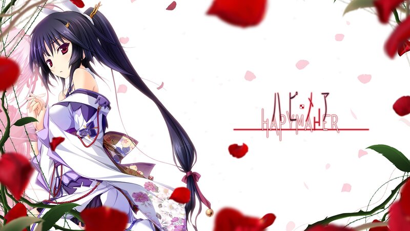 anime girl with roses