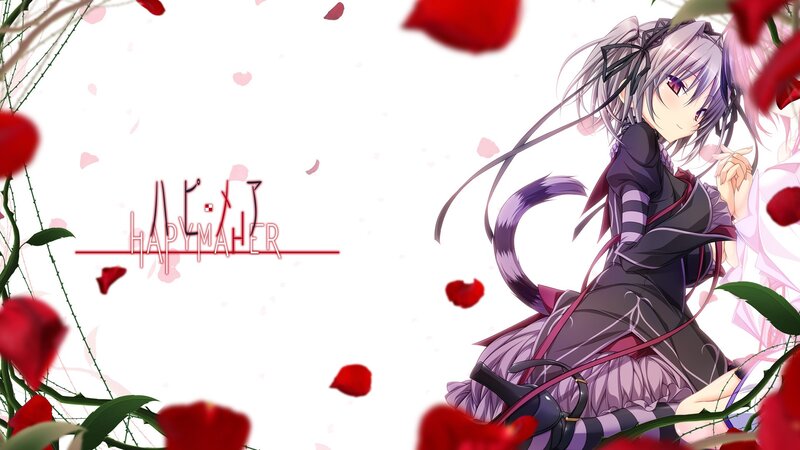 anime girl with roses
