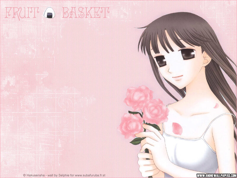 Anime girl with roses