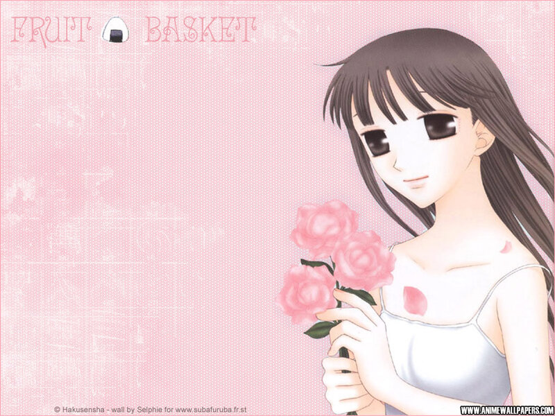 Anime girl with roses