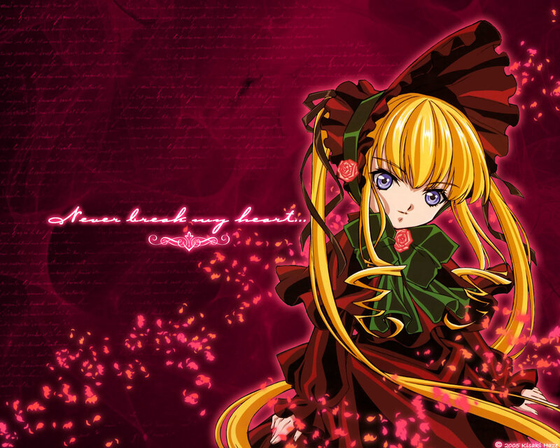 Anime girl with roses