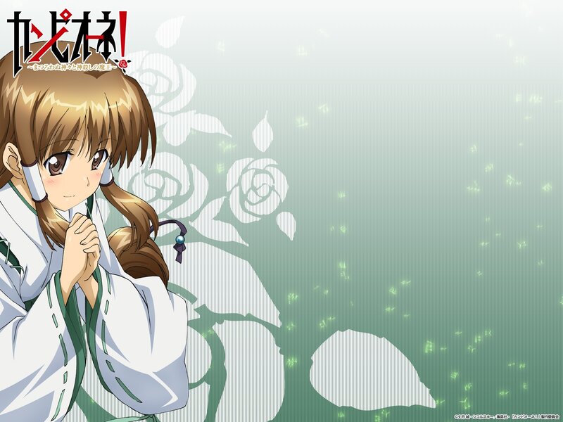 Anime girl with roses