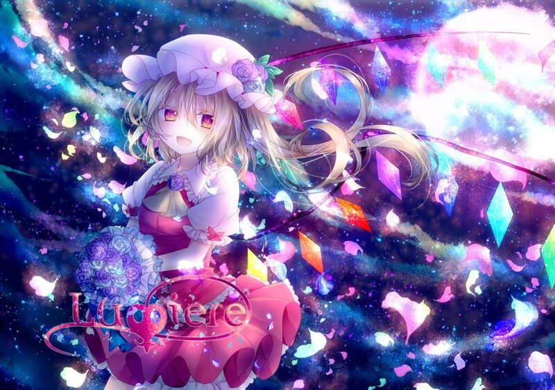 Anime Girl with Roses — Purple