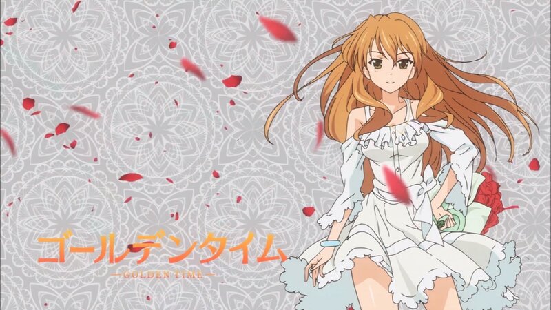 Anime Girl with Roses — White, Calm