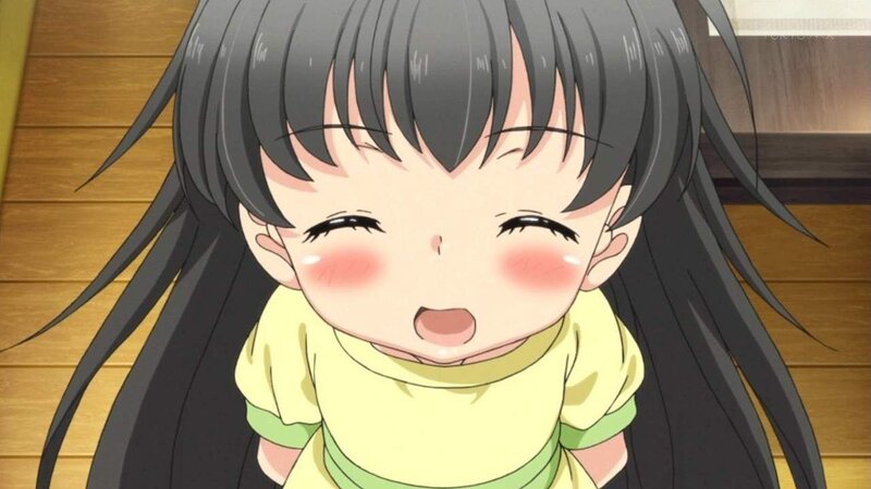 anime girl with rosy cheeks