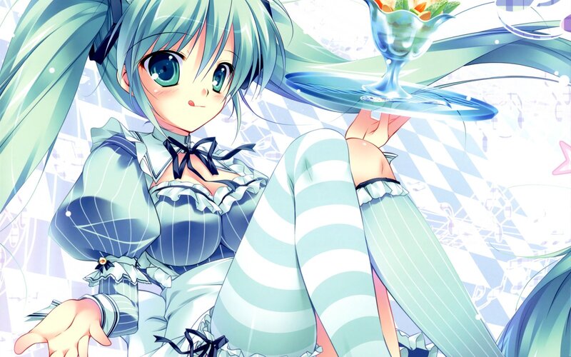 Anime Girl with Salad