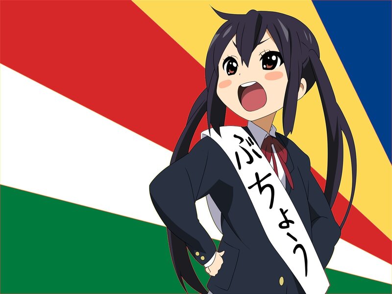 anime girl with sash