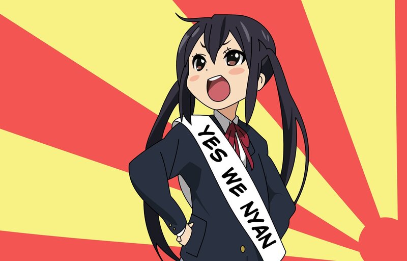Anime Girl with Sash — Yellow