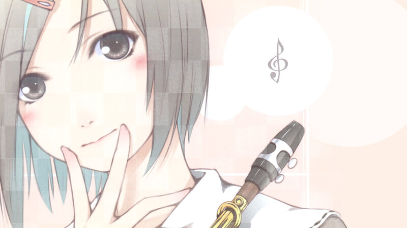 anime girl with saxophone