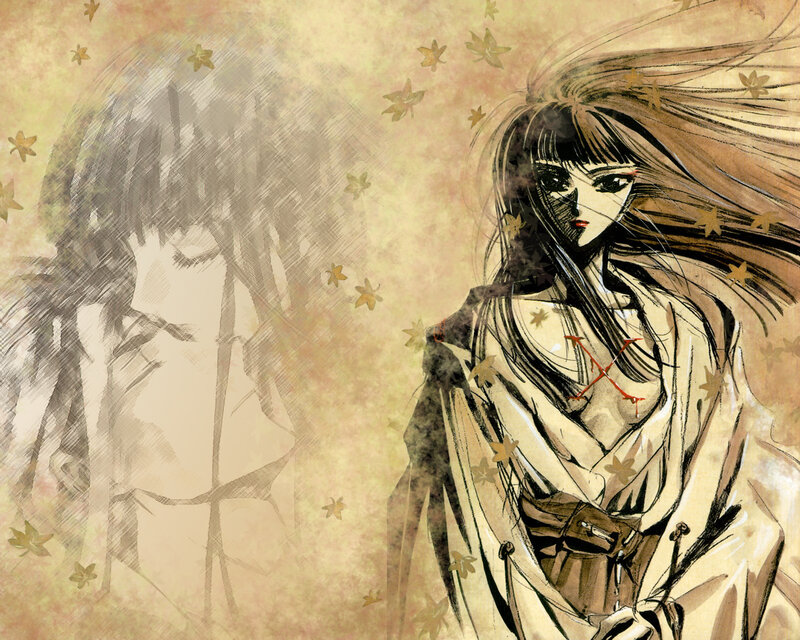 Anime girl with scar