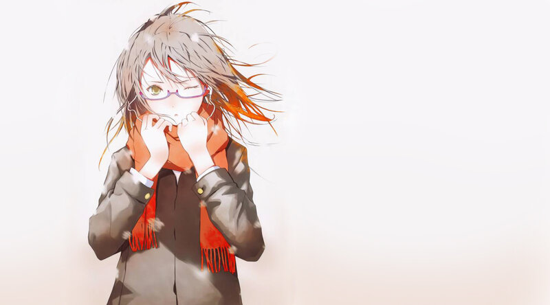 anime girl with scarf