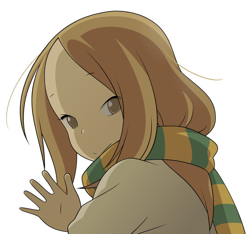 anime girl with scarf