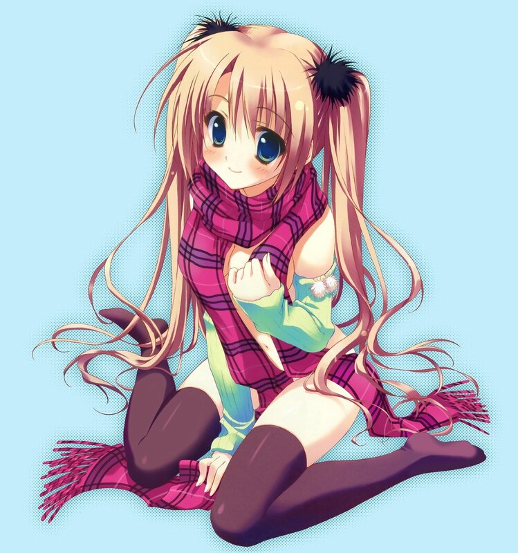 anime girl with scarf