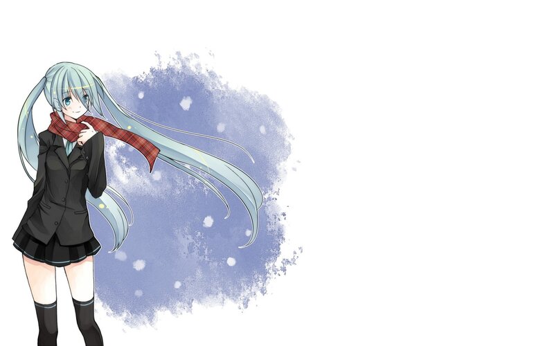 anime girl with scarf