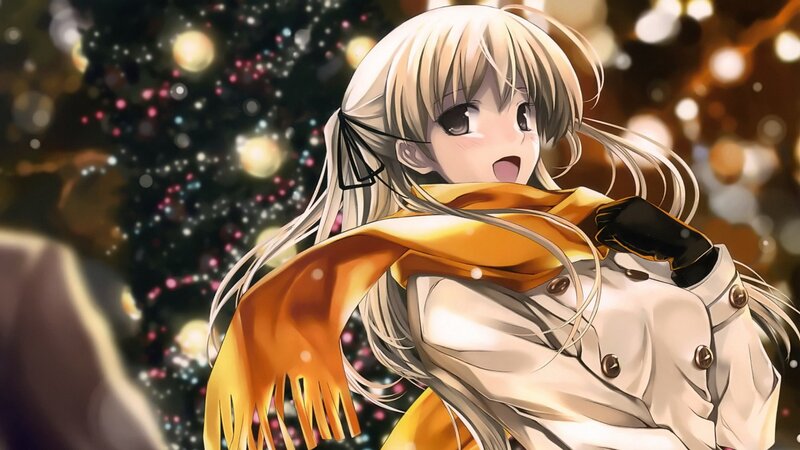 anime girl with scarf