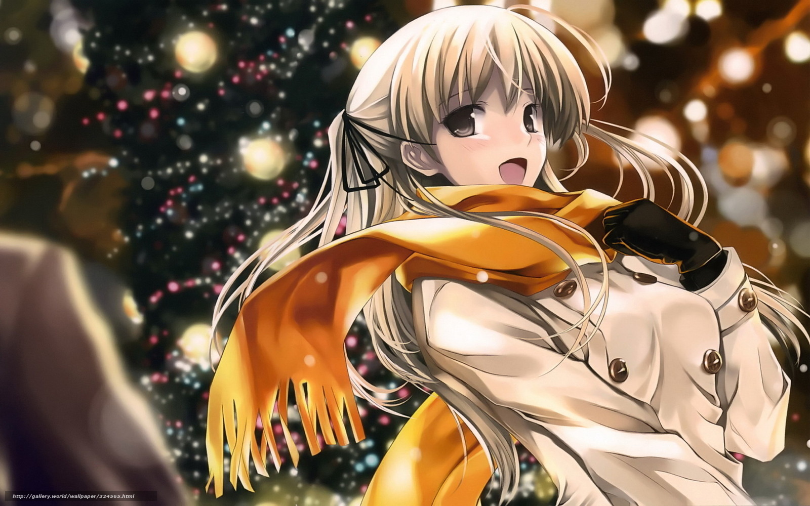 anime girl with scarf