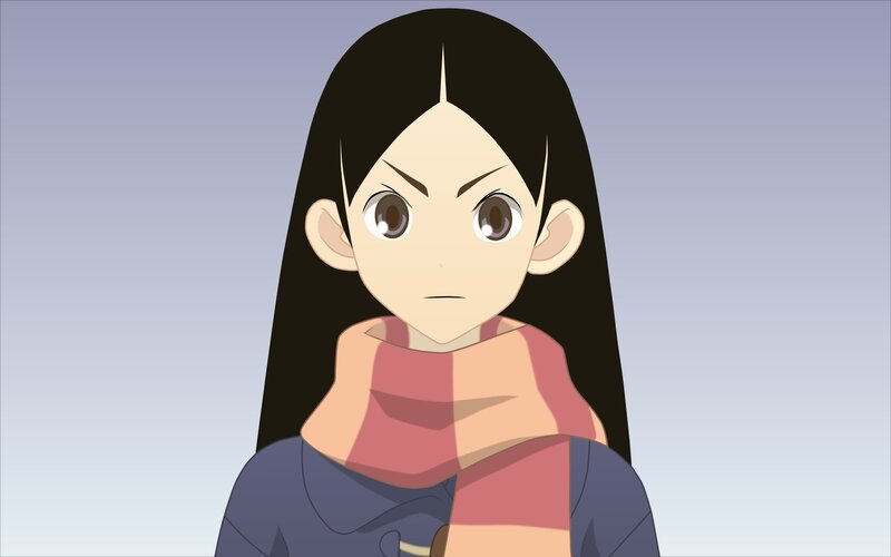 anime girl with scarf