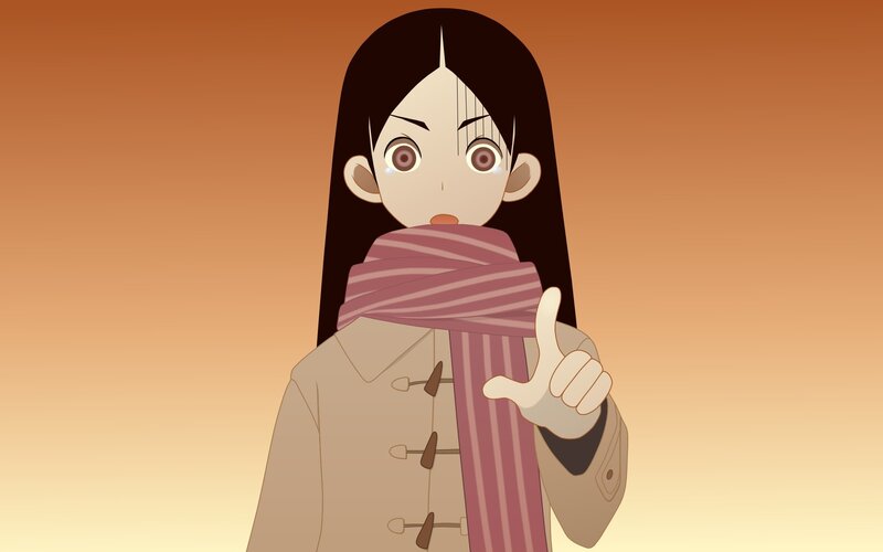anime girl with scarf