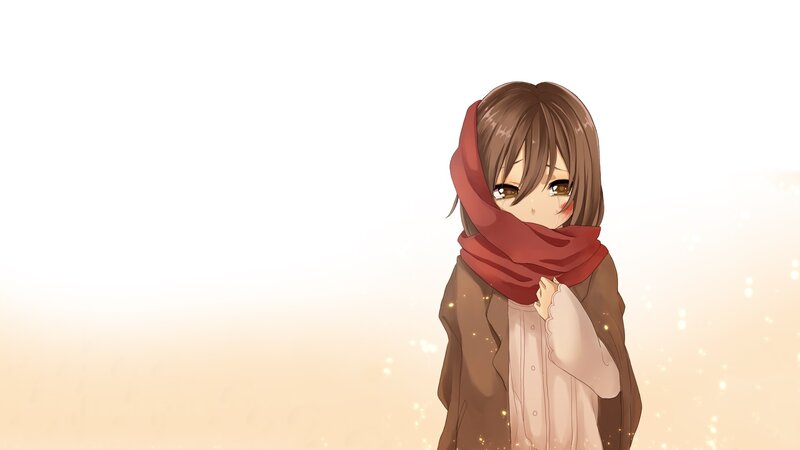 anime girl with scarf