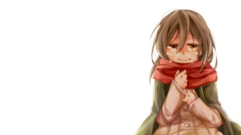 anime girl with scarf