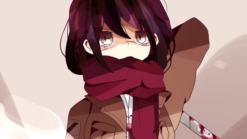 anime girl with scarf