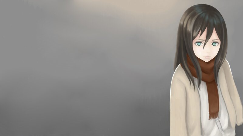 anime girl with scarf