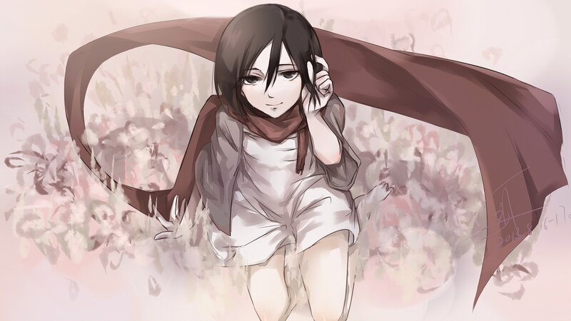 anime girl with scarf