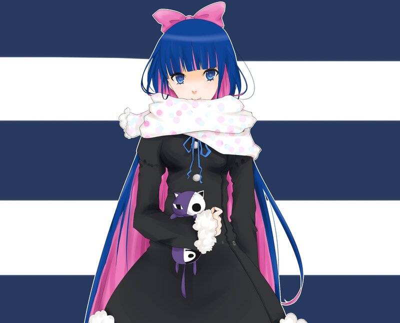anime girl with scarf