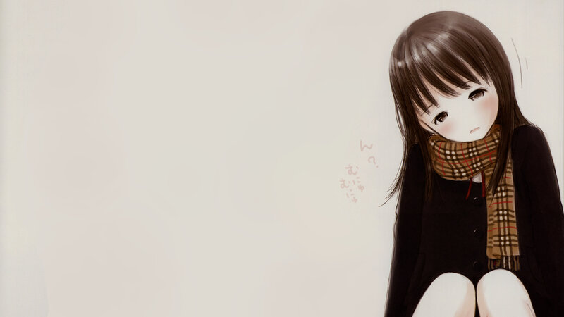 anime girl with scarf