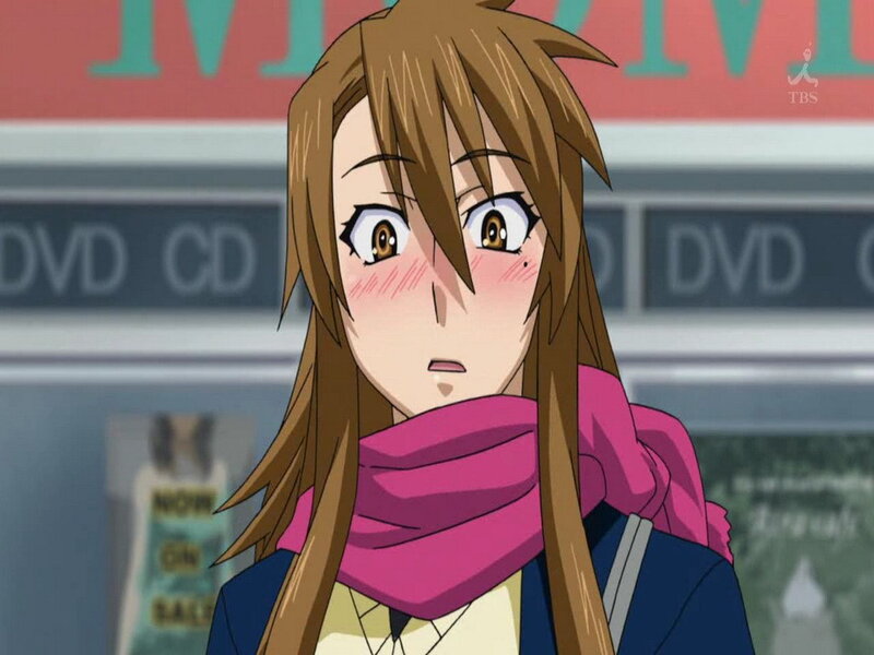 Anime Girl with Scarf — Brown
