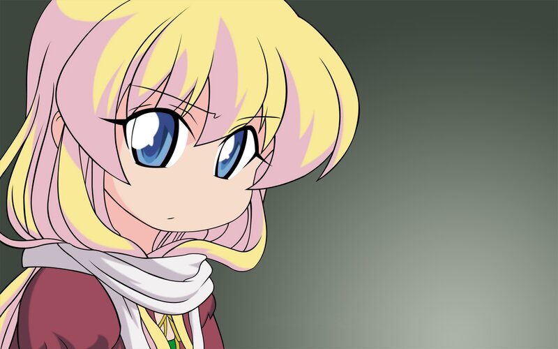 Anime Girl with Scarf — Yellow, Neutral