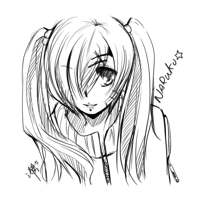 anime girl with scars