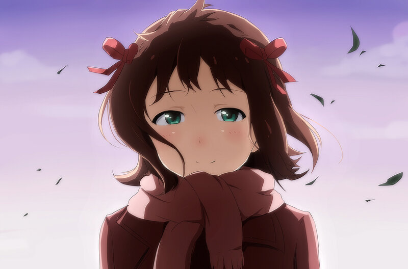 Anime Girl with Scarves