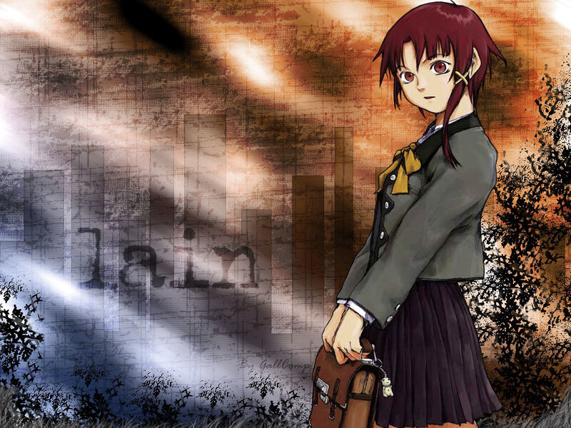 Anime girl with school bag