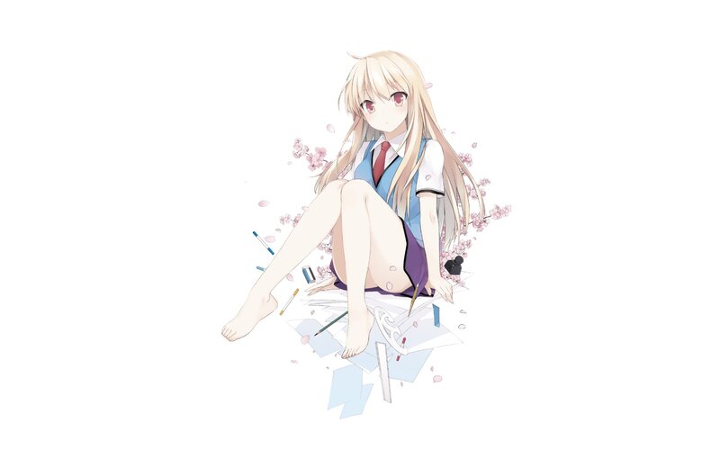 anime girl with school uniform