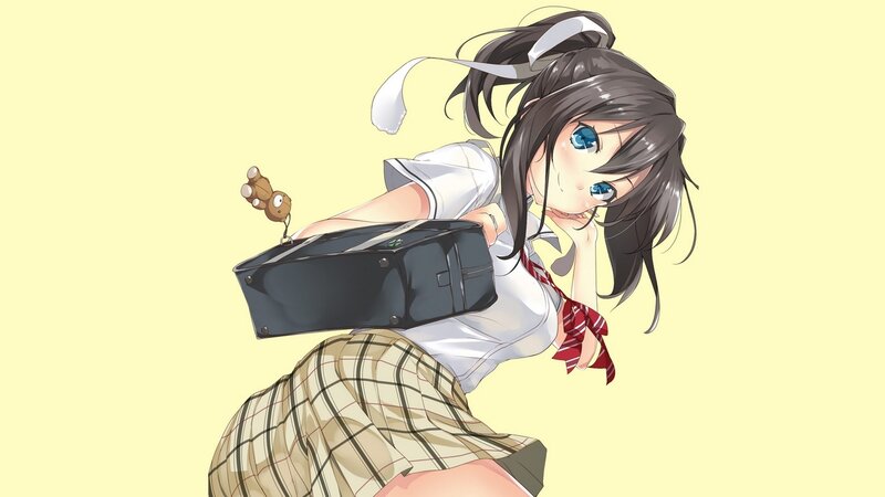 Anime Girl with Schoolbag