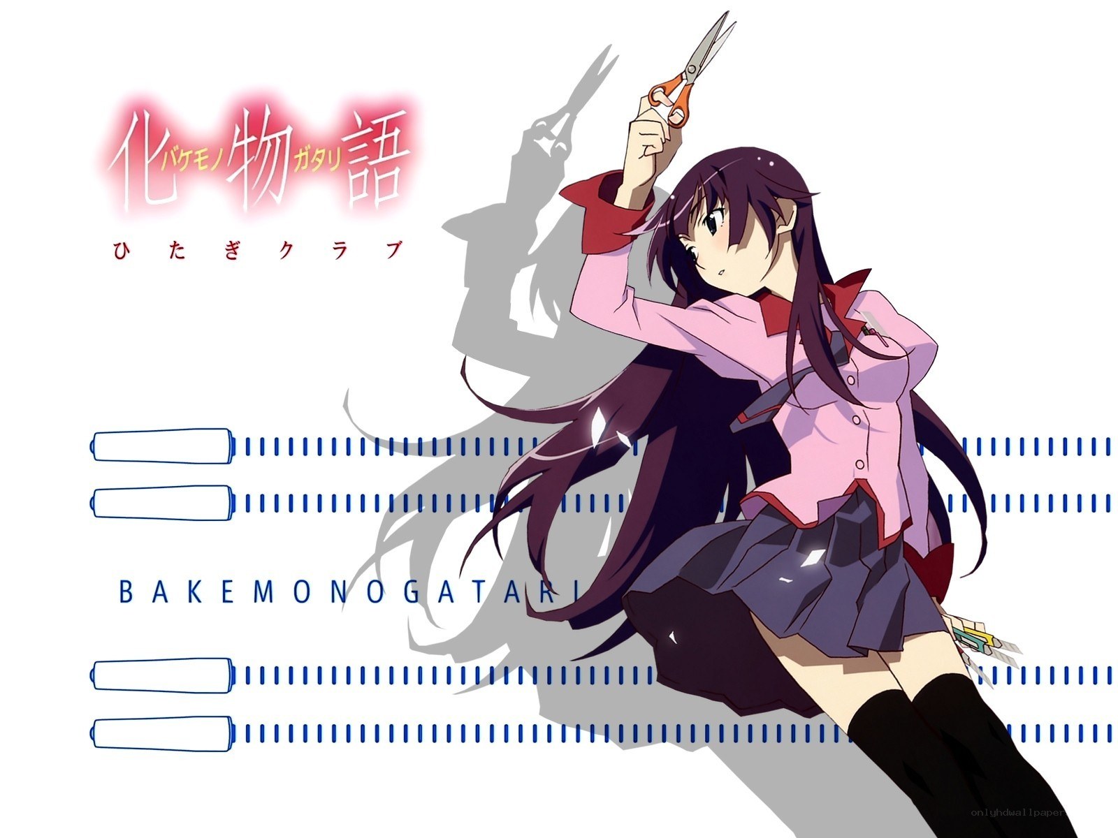 Anime girl with scissors