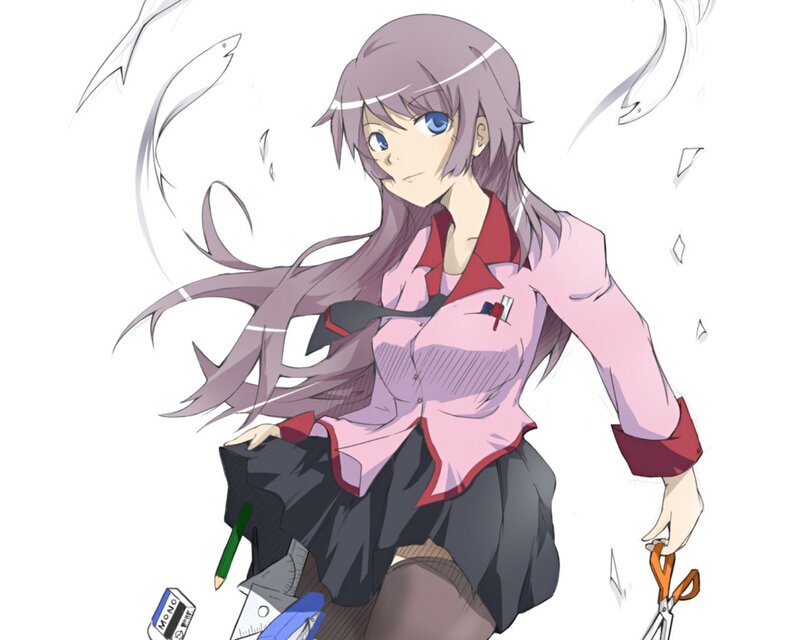 anime girl with scissors