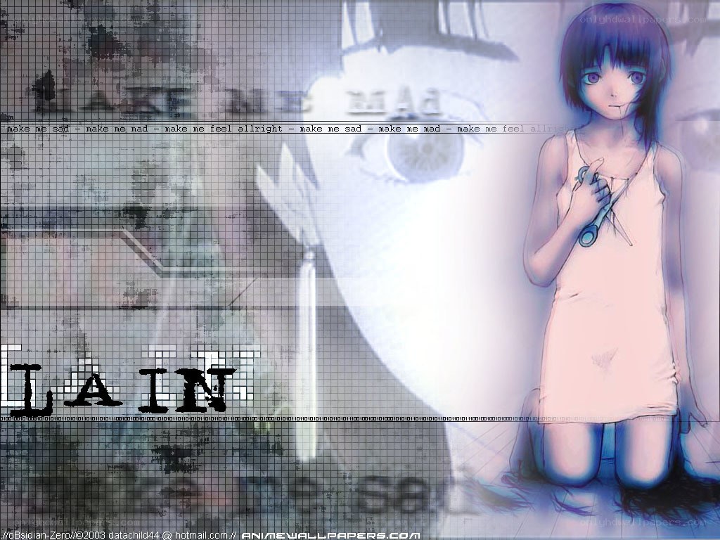Anime girl with scissors