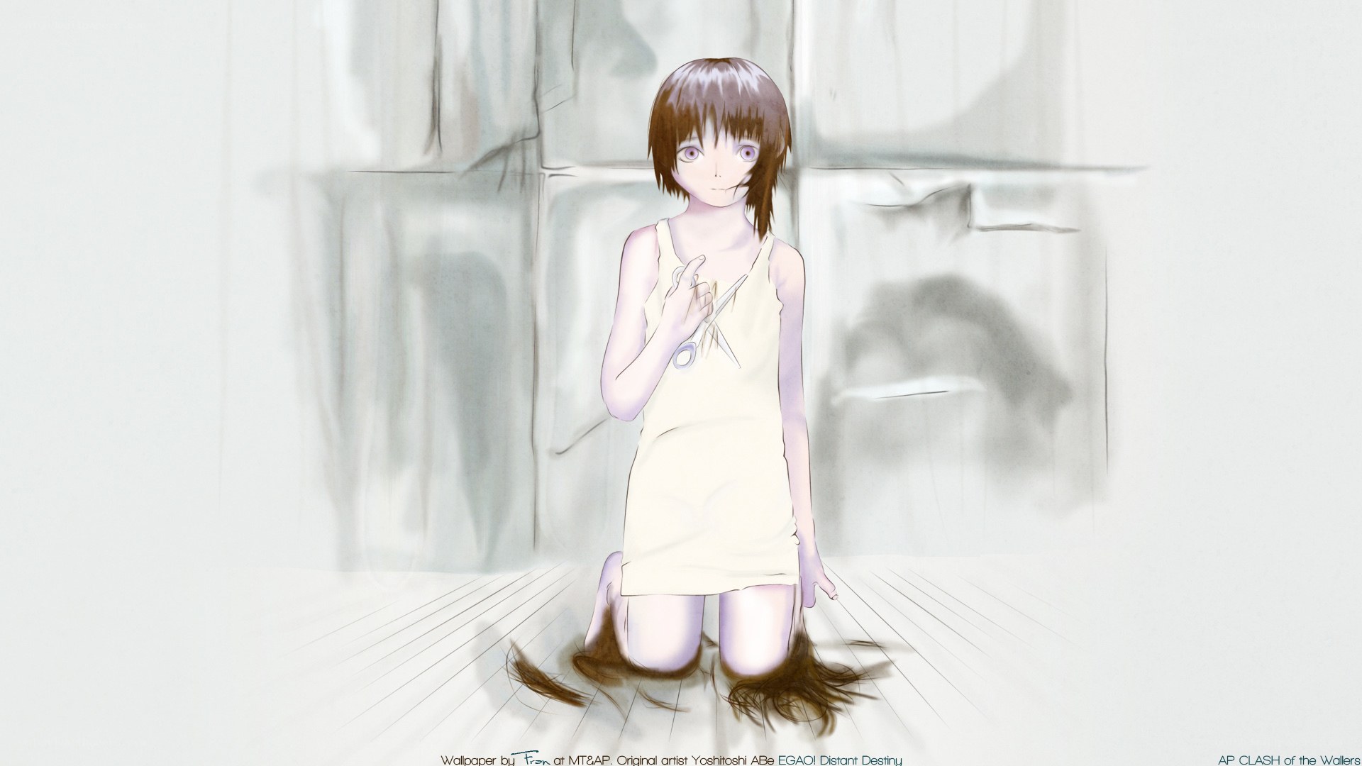 anime girl with scissors