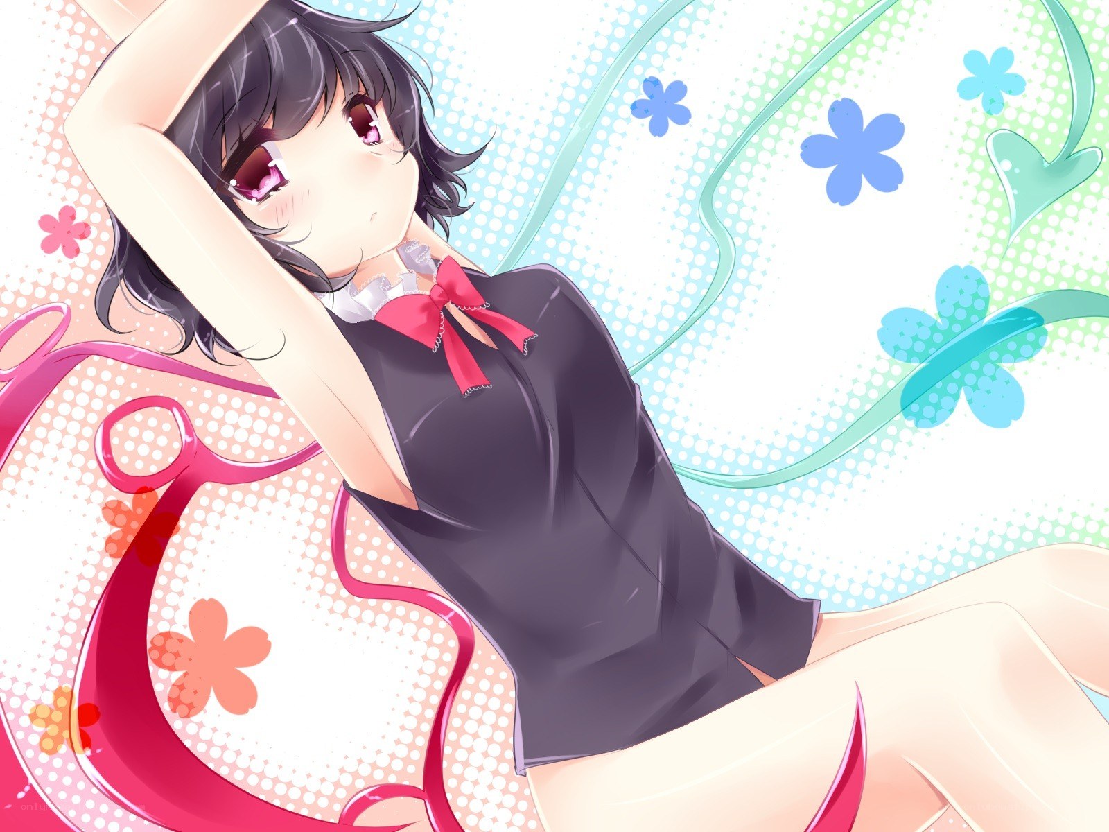 anime girl with scissors