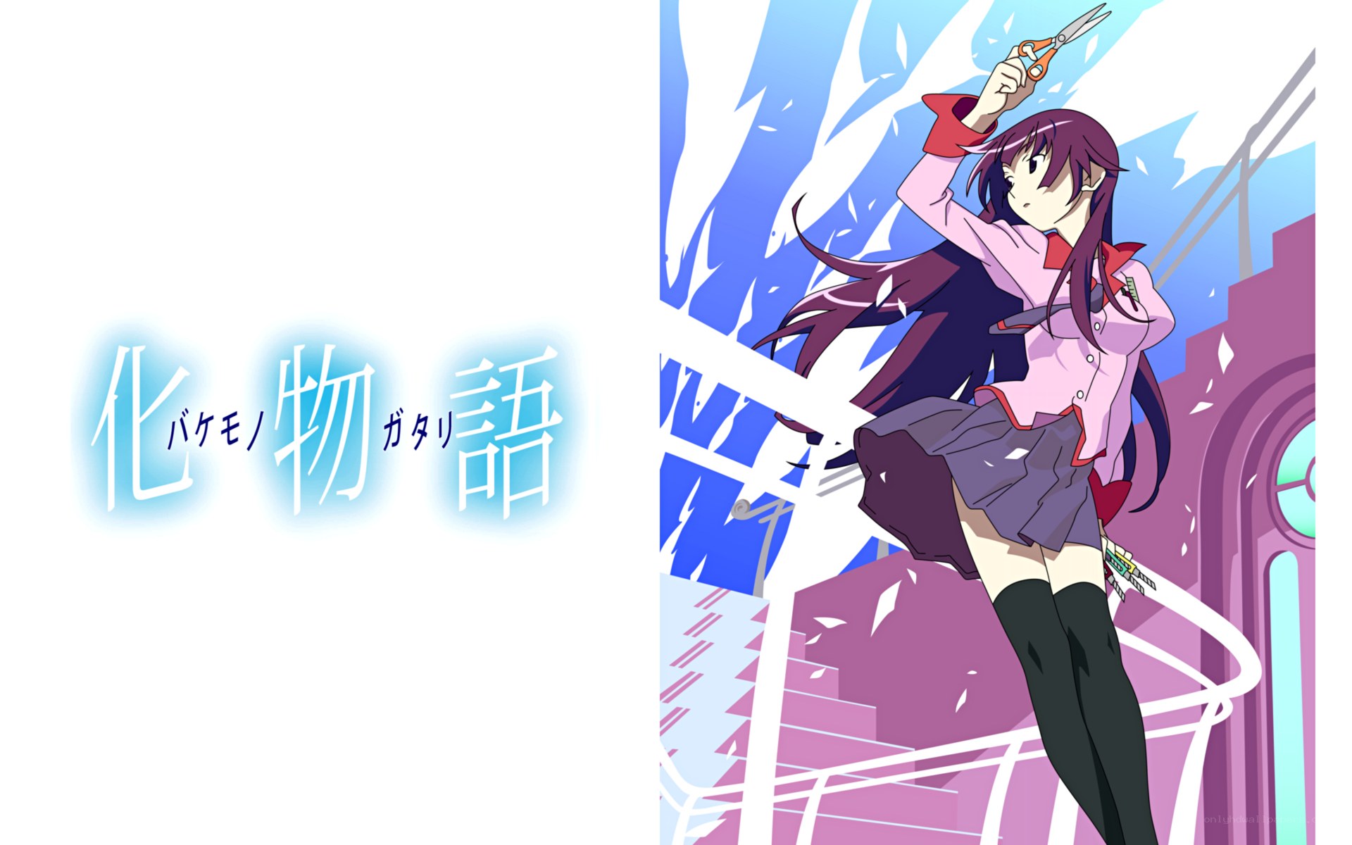 Anime girl with scissors