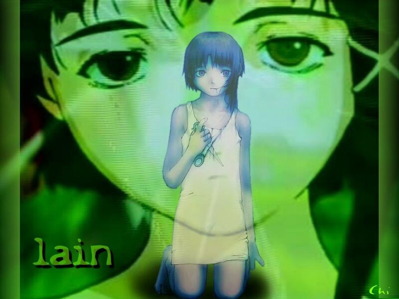 Anime Girl with Scissors — Green