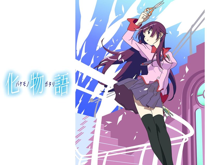 Anime Girl with Scissors — Purple, Dramatic