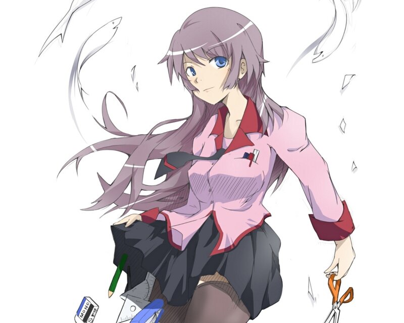 anime girl with scissors