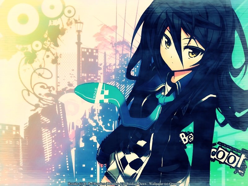 anime girl with scooter