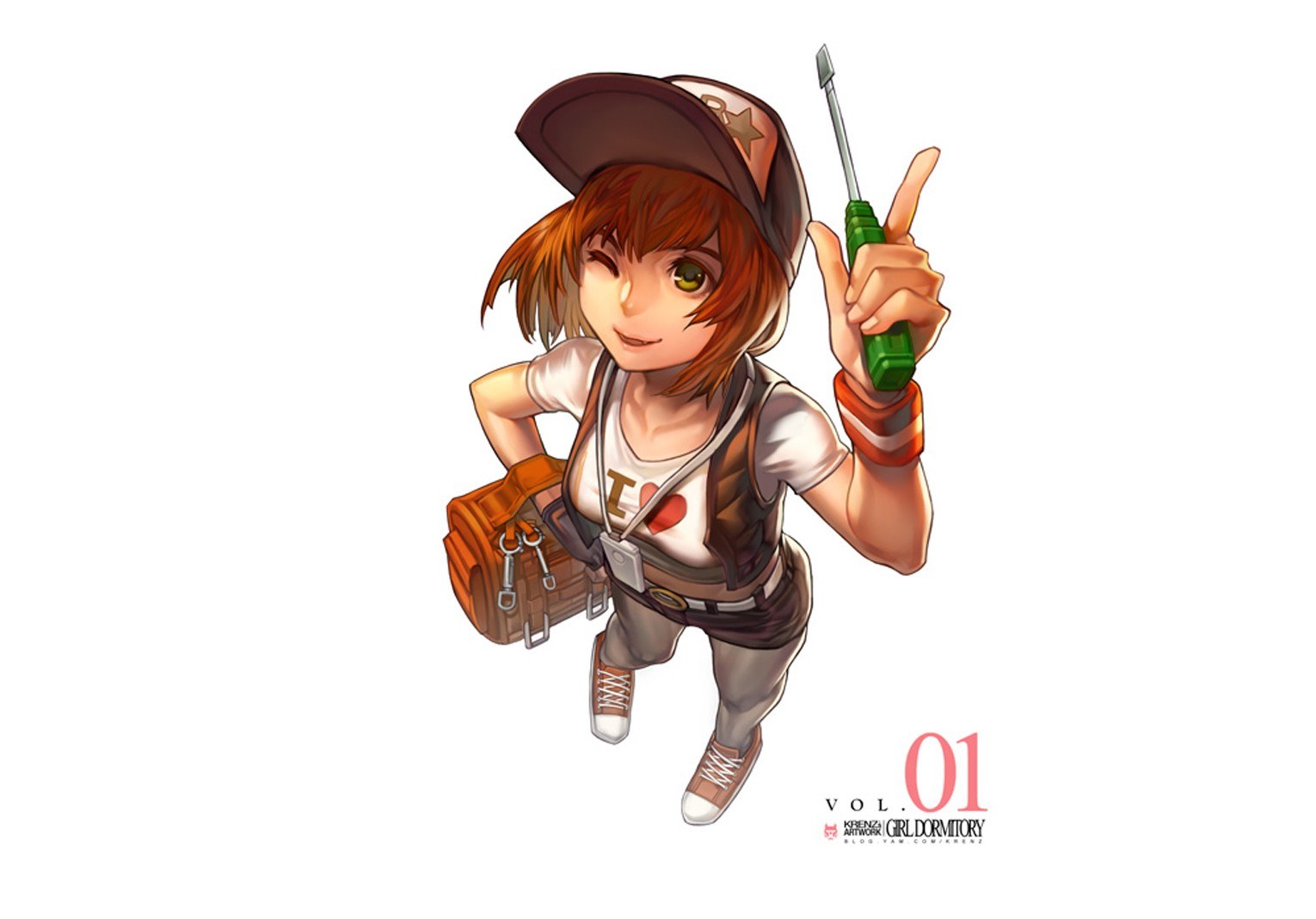 anime girl with screwdriver
