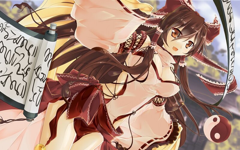 anime girl with scroll