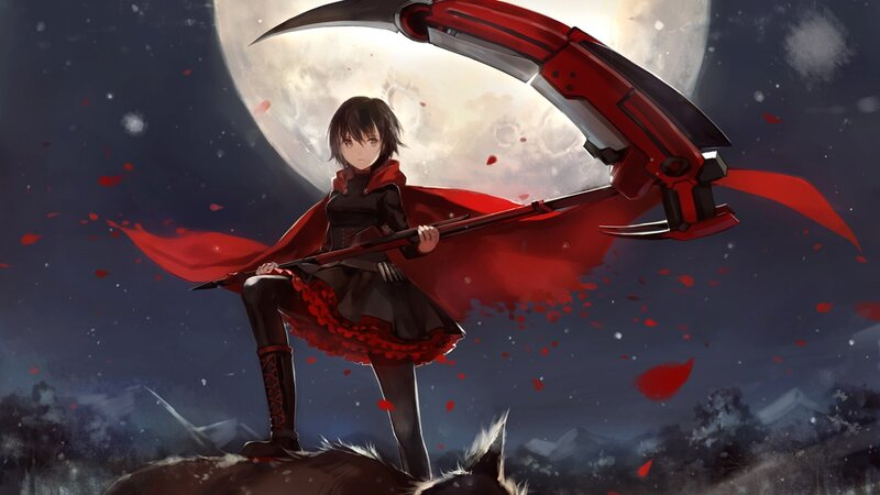 Anime girl with scythe